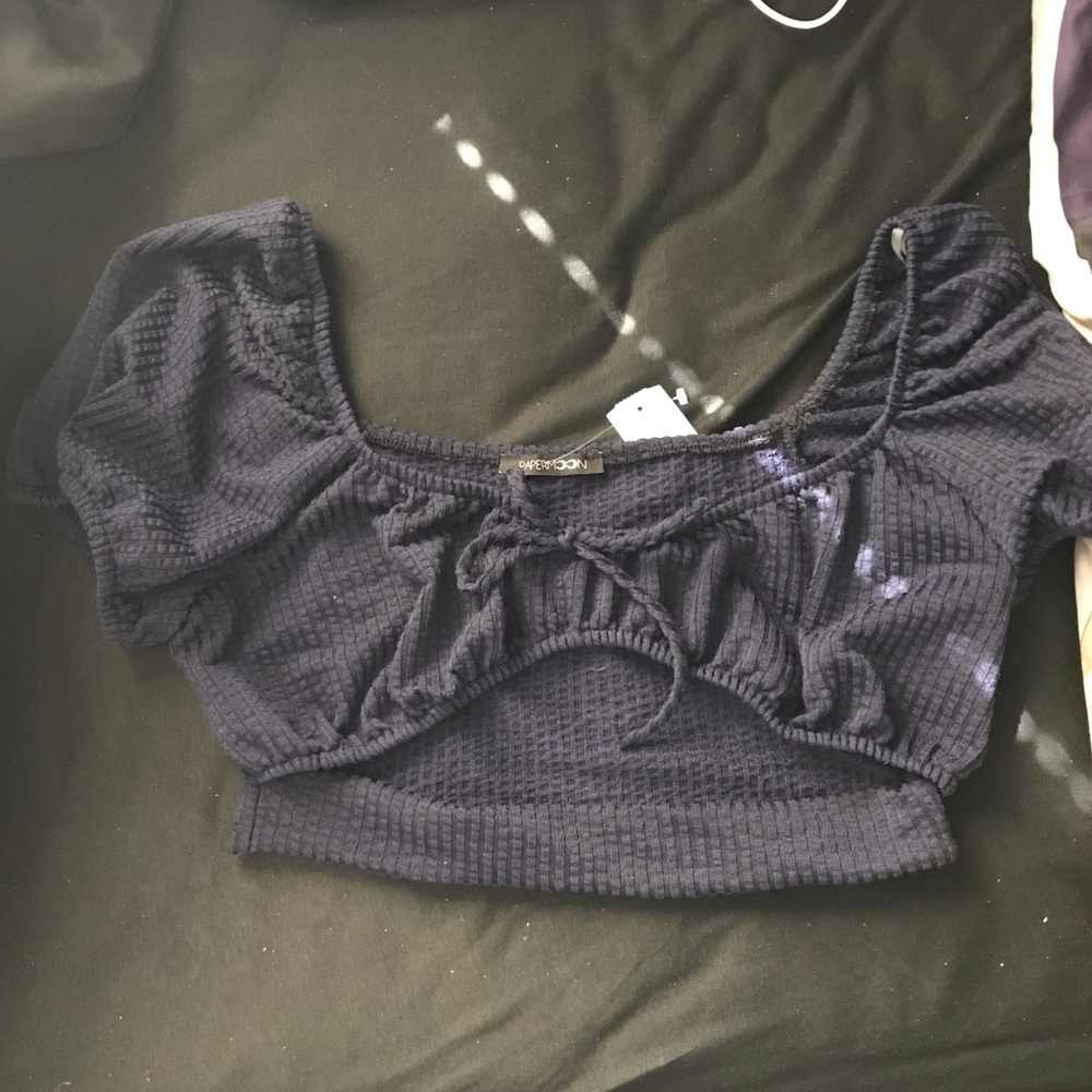 Navy crop top